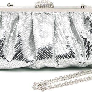 Chic Sequin Evening Bag with Detachable Chain - Versatile and Fashion-Forward